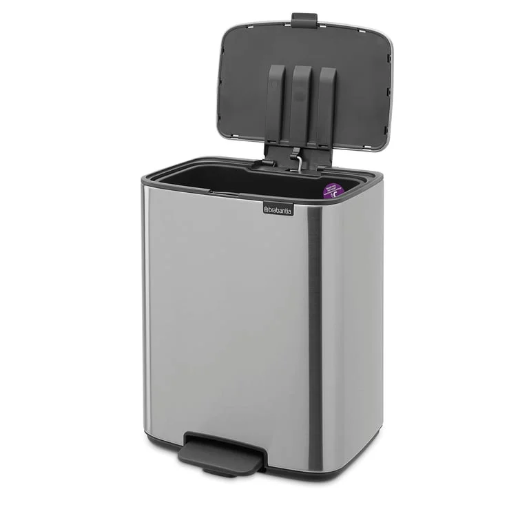 Coș de gunoi Brabantia Bo Pedal 12L, Matt Steel Fingerprint Proof