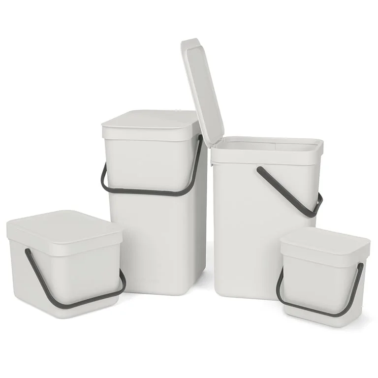 Coș de colectare selectivă Brabantia Sort&Go 25L, Light Grey