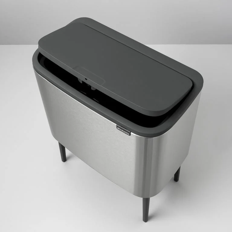 Coș de gunoi Brabantia Bo Touch 11/23L, Matt Steel, Fingerprint proof