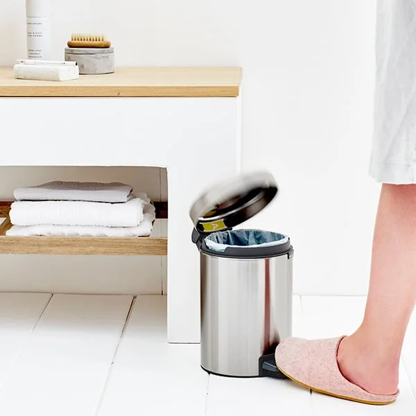 Coș de gunoi cu pedală Brabantia NewIcon 3L, Matt Steel