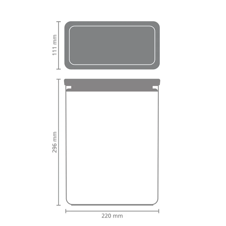 Canister Brabantia Tasty+ Stackable 5.4L, Dark Grey